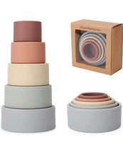 Load image into Gallery viewer, SILICONE STACKING CUPS BABY TOYS
