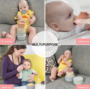 SILICONE STACKING CUPS BABY TOYS