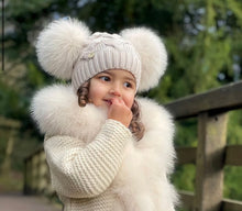 Load image into Gallery viewer, SANDSTONE MERINO WOOL KIDS DOUBLE POM HAT
