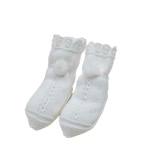 BABY IVORY SOCK SHOES