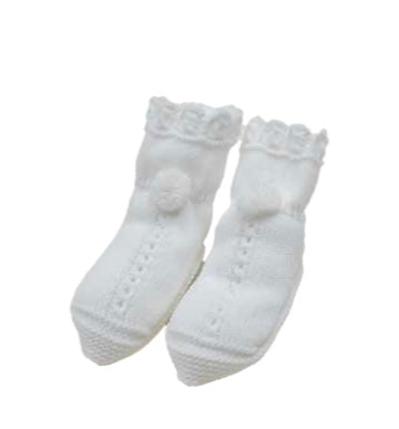 BABY IVORY SOCK SHOES
