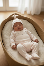 Load image into Gallery viewer, LOWEE BABY OVERALL WITH HAT SET

