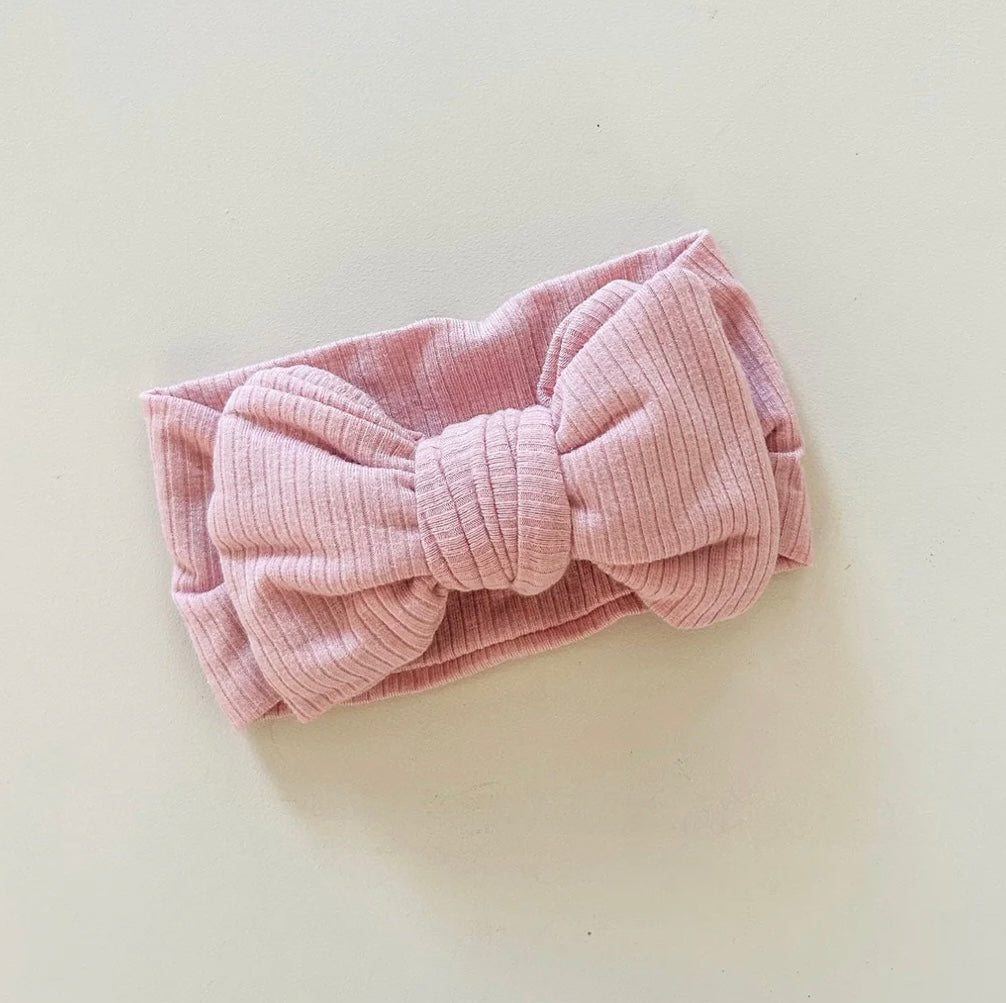 GIA COTTON RIBBED BOW HEADBAND
