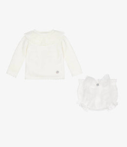 LACE FLOWER IVORY SET