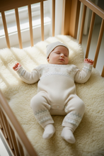 Load image into Gallery viewer, BABY BOY COTTON KNIT ROMPER AND HAT
