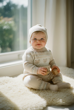 Load image into Gallery viewer, BABY BOY COTTON KNIT ROMPER AND HAT

