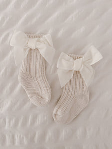 RIBBED  BOW SOCKS