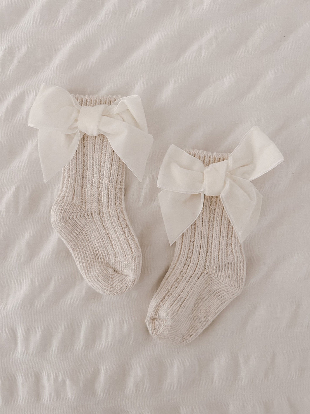 RIBBED  BOW SOCKS