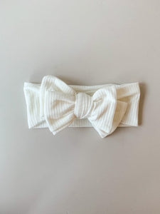 GIA COTTON RIBBED BOW HEADBAND