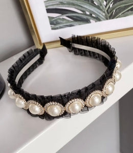 POPPY PEARLS THIN HAIRBAND