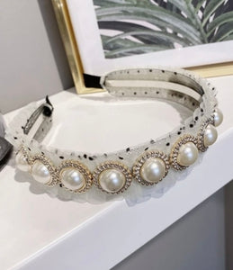 POPPY PEARLS THIN HAIRBAND